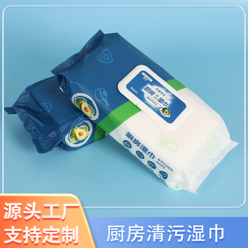 Kitchen Cleaning Wipes, Thickeneded, Cleaning, Deodorizing, Powerful Range Hood Degreasing Wet Wipes, Household Disposable