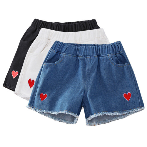 Girls' denim shorts children's summer pants short pants for kids