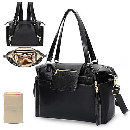 Cross-Border Hot-Selling Mother and Baby Storage Bag, Handbag, Shoulder Bag, Stroller Hanging Bag, Fashionable High-Quality Leather Diaper Bag
