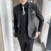 Dark gray [suit + vest + pants]