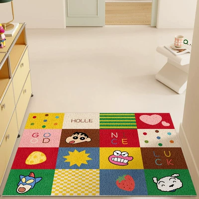 Avtomobil döşəmə paspasları – for Entryway, Dust-Removing Mat, Scratch-Resistant - explore-the-world-and-bring-blessings-4060cm-silk-circle