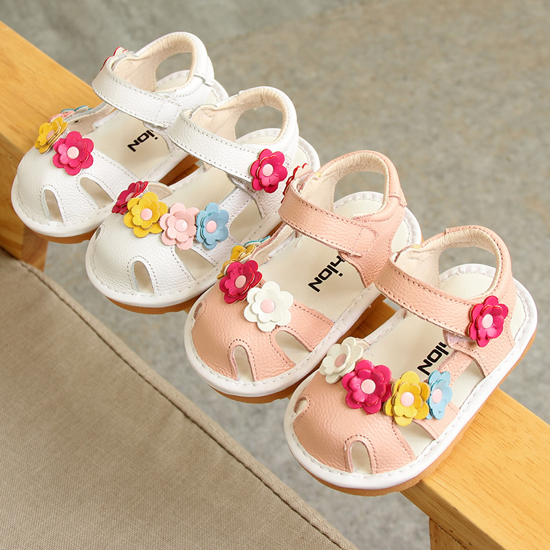 婴儿凉鞋软底学步鞋女宝宝鞋子1-3防踢包头一岁2岁婴儿鞋6-12个月