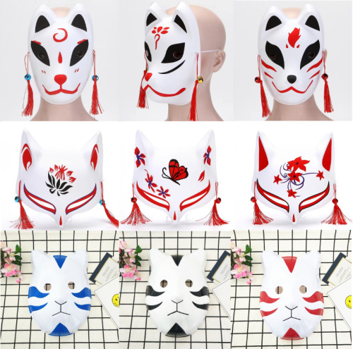 Adult cat face fox mask same style Japanese style antique anime street stall children's mask wholesale