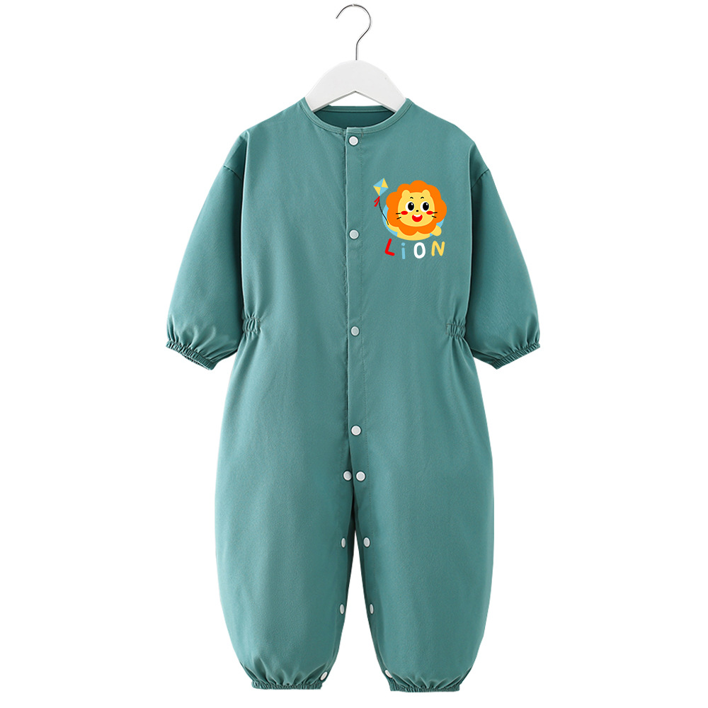 Crawling clothes happy lion [green]