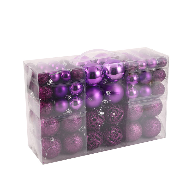 Bola de Navidad traje redondo barril caja cuadrada pintada 3cm4cm6cm decoración navideña bola colgante de Navidad bola decoración Navidad