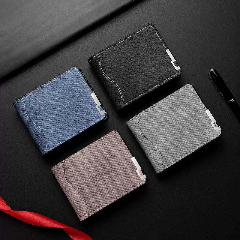 2026 Cross-border Supply Men's Wallet Short Wallet Horizontal Men's Wallet Source Manufacturer New Wallet Wholesale