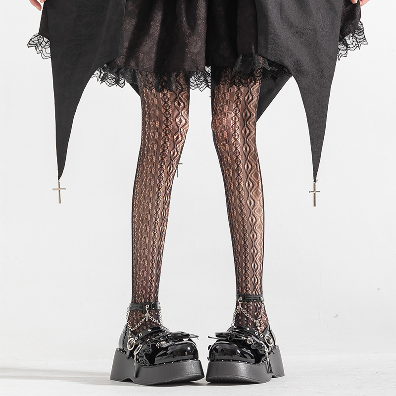 La primavera y el verano fino Lolita encaje leggings JK largo diamante japonés puro blanco seda dulce pantimedias