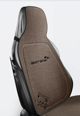 Four Seasons Pad — comfortable non-slip car seat cushion - sweet-bear-one-piece-backrest-brown-general