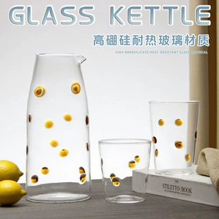 不规则点点玻璃杯设计感杯特色水杯触感波浪点牛奶杯果汁杯