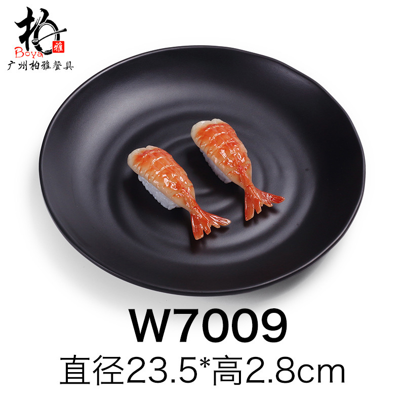 Platos de melamina, platos de carne de barbacoa, platos de filete negro, cubierta de porcelana, platos de sushi japoneses. image 17