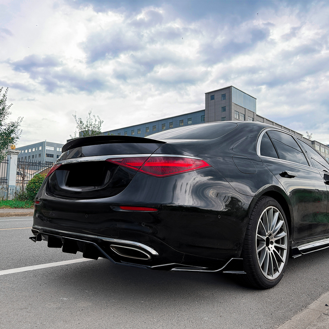 Suitable for Mercedes-Benz S-Class W223 early-stage AMG Line 2021-2026 rear lip spoiler corner modification