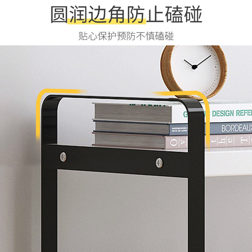 Desktop bookshelf small simple bedroom wrought iron storage rack office shelf table storage living room Internet celebrity bookcase