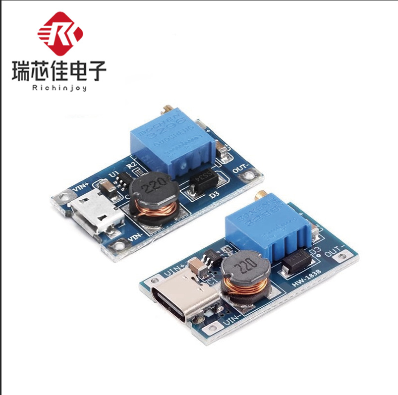 MT3608 2a升压板 DC-DC升压模块 宽压输入2/24V升5/9/12/28V可调