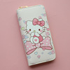 Fashionable cartoon long capacious wallet with zipper, city style