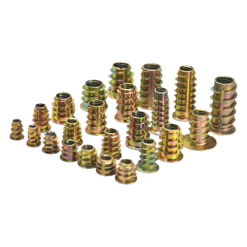 Гайки с внутренней и внешней резьбой, трапециевидные гайки из цинкового сплава, мебельные гайки с внутренней и внешней резьбой, врезные гайки для мебели.