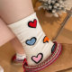 Cross-border Ins Tide Socks Dopamine Love Socks Children's Mid-length Socks Moon Socks Spring and Autumn Thin Stocking Wear Cute