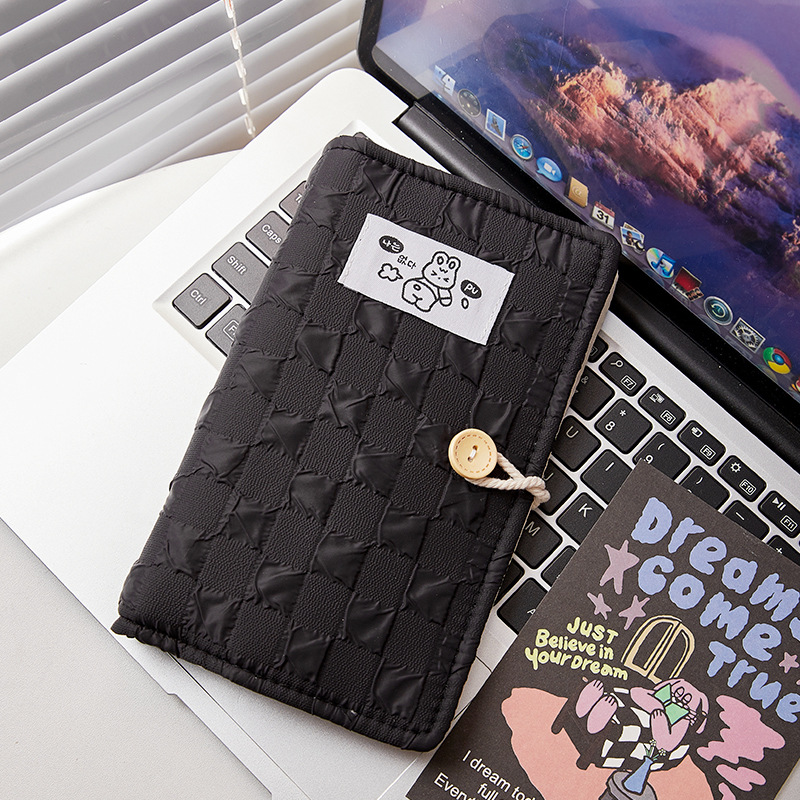 Libro de depósito en efectivo Nuevo trabajo de tela de hojas sueltas Carpeta de efectivo Libro de contabilidad para niñas Bolsa de almacenamiento de gran capacidad Gestión financiera de la vida