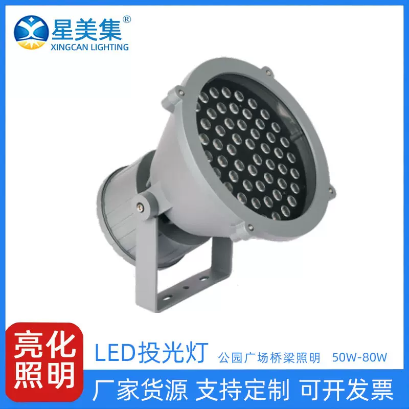 跨度热销铝品质高质量50W60W80W户外防水投光灯圆形照树灯