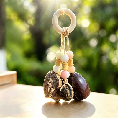 Forest-style natural fruit shell wind Car hanging - whispers-in-the-woods-6-fragrance-beads