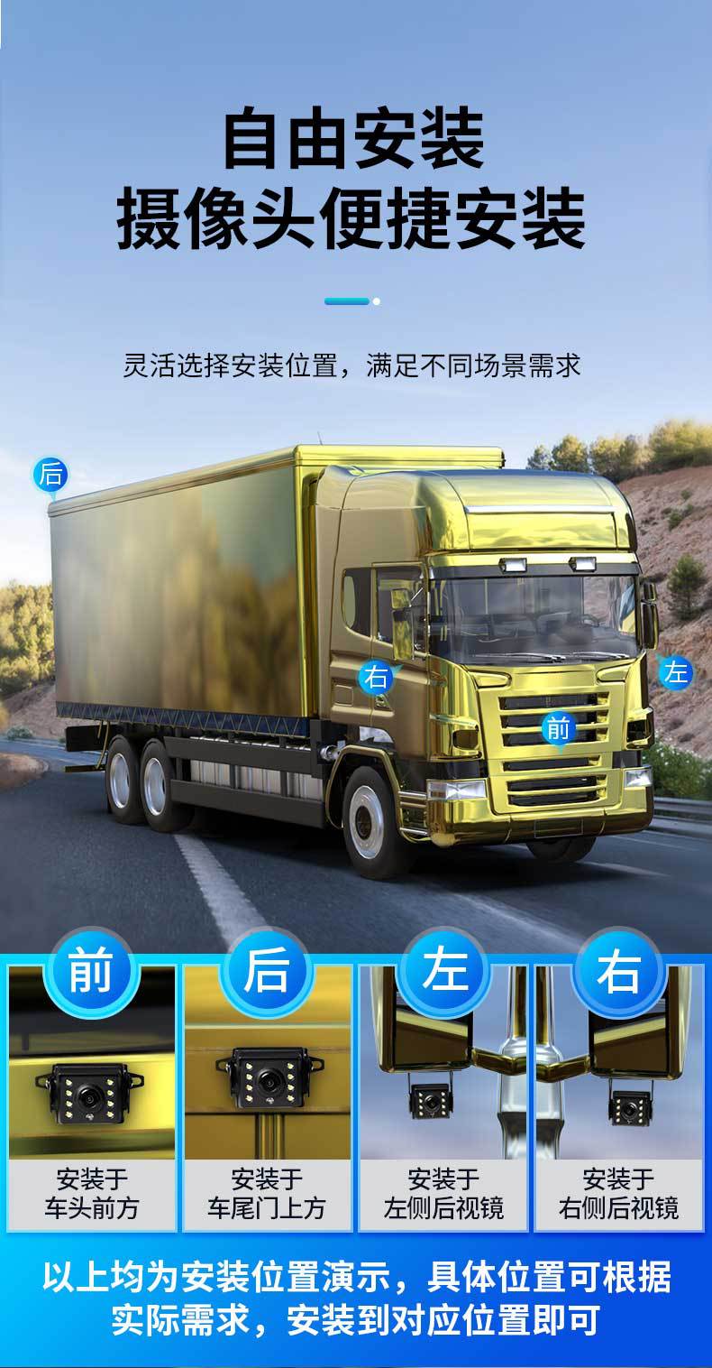 10-inch Car 6-Channel All-in-One Android Display Truck Recorder