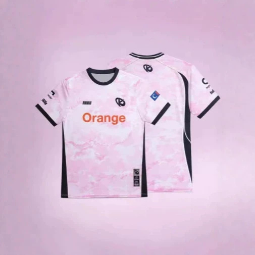 2026 Kamien Company E-Sports Club Pink Training Uniform Men's French Team T-Shirt 2026 Kamien Company E-Sports Club Pink Training Uniform Men's French Team T-Shirt
