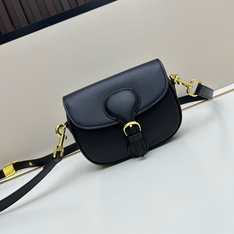 In Stock D-Brand BOBBY EAST-WEST European & American Retro Cowhide Solid Color Bobby Bag Shoulder Crossbody Underarm Bag - Thumbnail 6