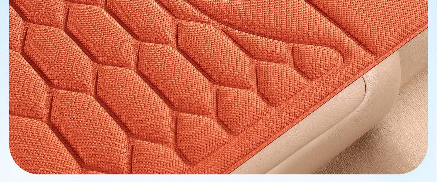 3D One-Piece Molded Car Seat Cushion, No Installation Required, Non-Slip Latex Cotton Cushion, Breathable Single-Piece Car Seat Cushion for Office Chair