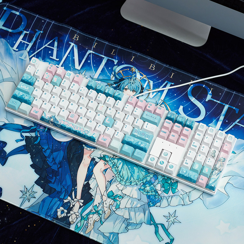 Homestead Bilibili Fantasy Star Collection II Mechanical Keyboard 108 Key Hot Swap Esports Game USB Cable_voghion.com