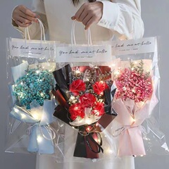 满天星干花束玫瑰向日葵康乃馨花束教师节七夕礼物批发仿真花艺