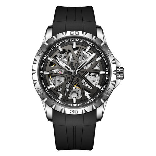 Mark Huafei brand watch men's fully automatic hollow mechanical watch fashion luxury watch