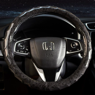 cover four seasons universal fashion – Steering wheel cover - black-peach-wood-grain-type-o