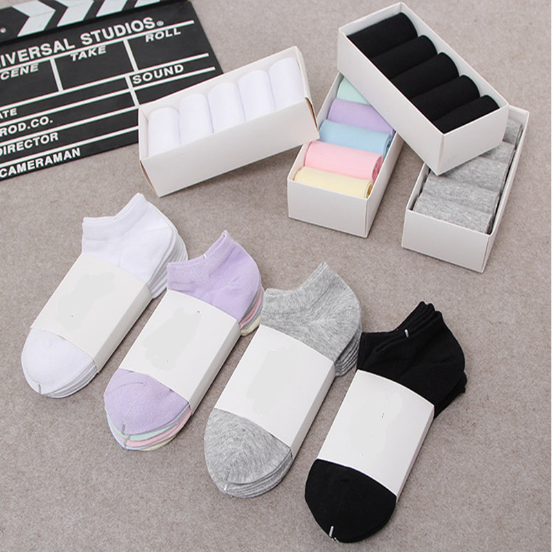 Spring and Autumn Women Socks Solid Color Cotton Socks Candy Color Socks Breathable Sweat Absorbing Girl Heart High Quality Boat Socks Stall Socks Wholesale