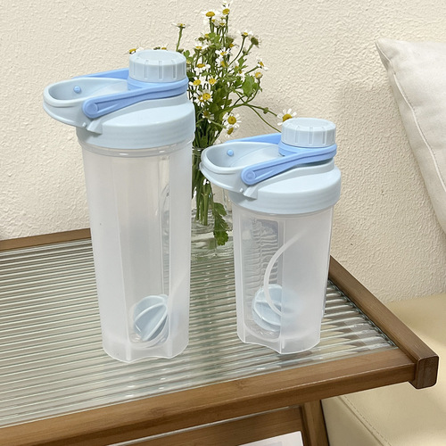 Sports water cup, shake cup, Internet celebrity milkshake cup, electrolyte powder, protein powder mixing cup, plastic fitness kettle with scale
