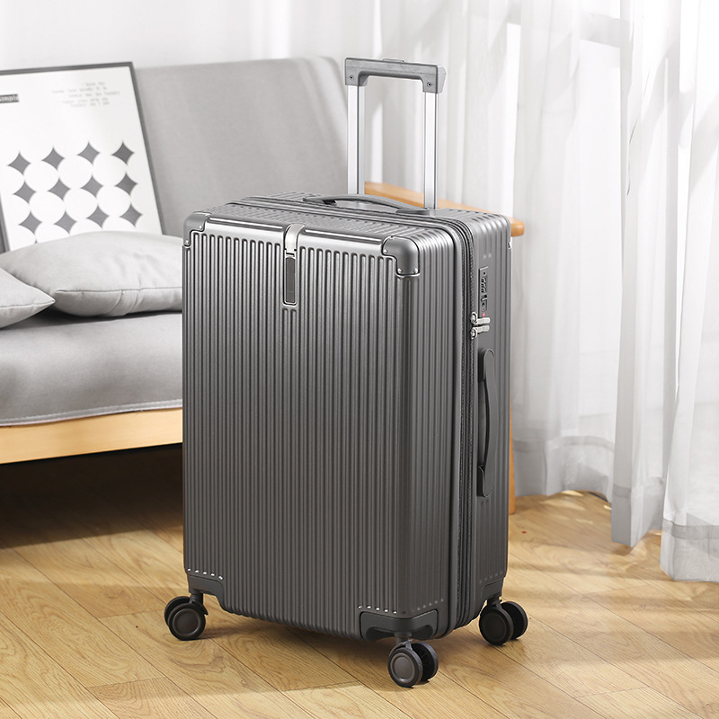 Pc Luggage Suitcase with Large Capacity, Expandable Travel Suitcase with Customs Lock and Password, Sturdy and Durable, 20-Inch Carry-On Trolley Suitcase for Women