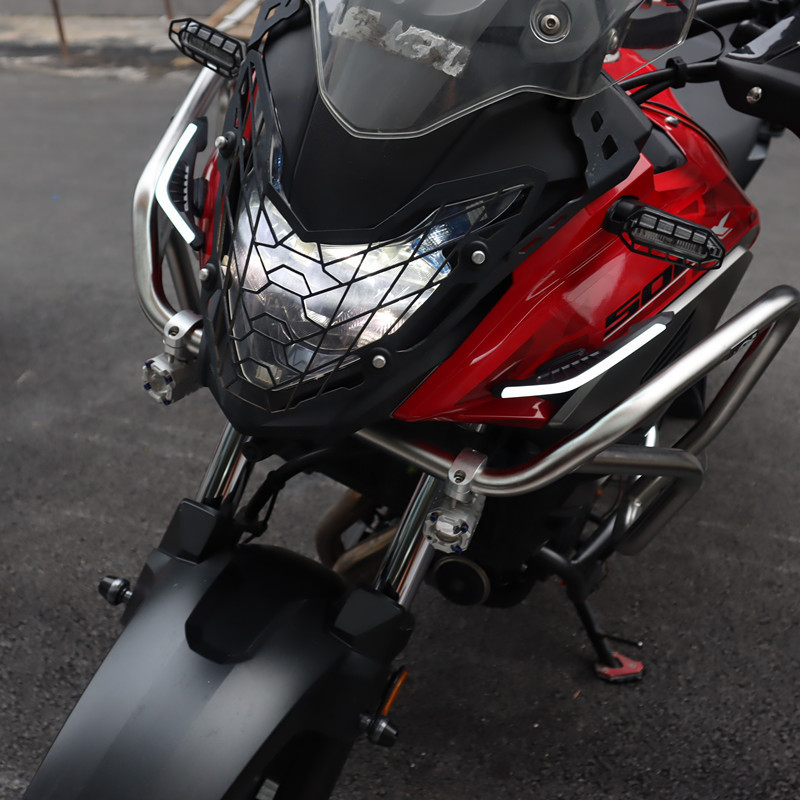 Cross-Border Popular Motorcycle Turn Signal Decorative Light, Cool Blade-Shaped Turn Signal Wind Wing Led Turn Signal Ambient Light