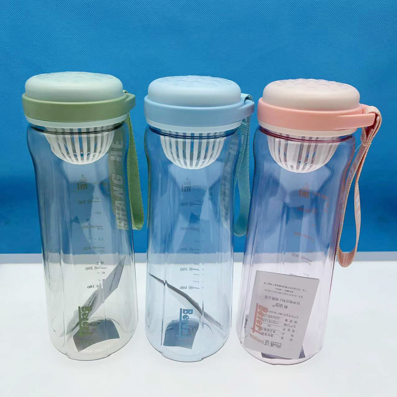 Nuevo espacio taza conveniente manejar deportes al aire libre taza de agua portátil taza de plástico se puede imprimir logotipo al por mayor