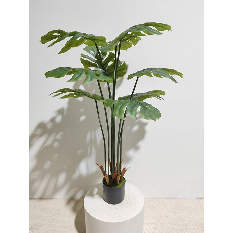 Planta Artificial en Maceta 1.2 m de Plástico y Tela para Decoración de Interiores