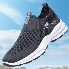 男鞋春季透气2025新款潮流网面鞋飞织跑步鞋软底潮运动鞋男休闲鞋