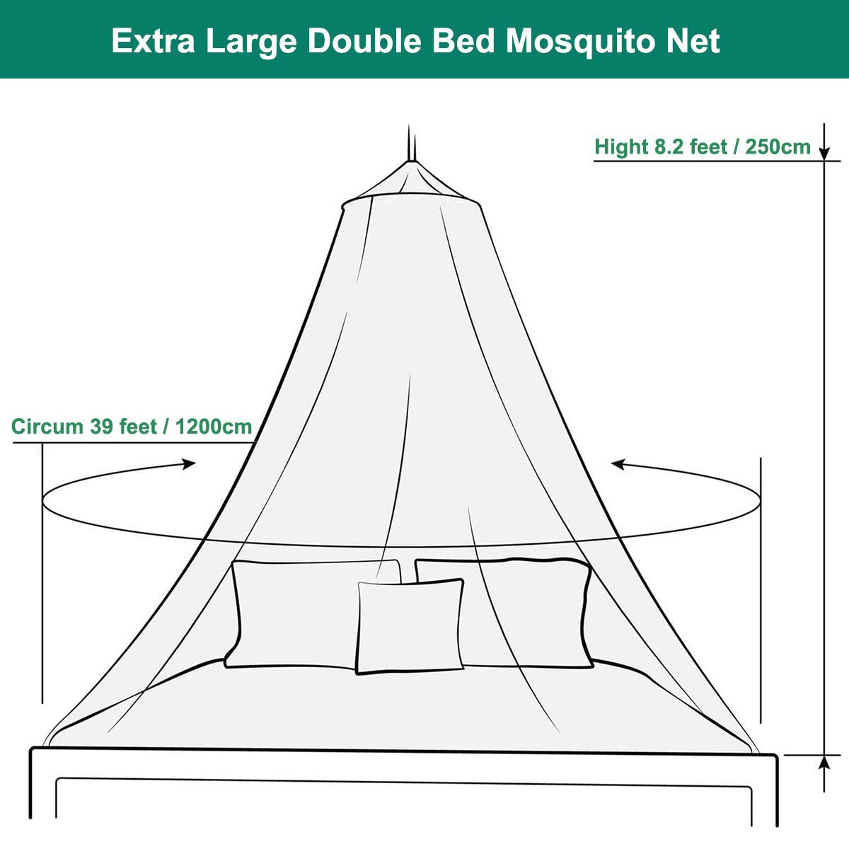Sombreado transfronterizo mosquitera dormitorio instalación libre mosquitera corte mosquitera techo redondo cúpula mosquitera
