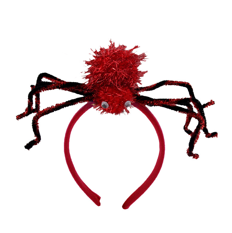 Transfronterizos Halloween tocado de cabeza de araña simple hebilla de cabeza de araña tocado de cabeza de araña arnés de cabeza de araña props de decoración arnés de cabeza