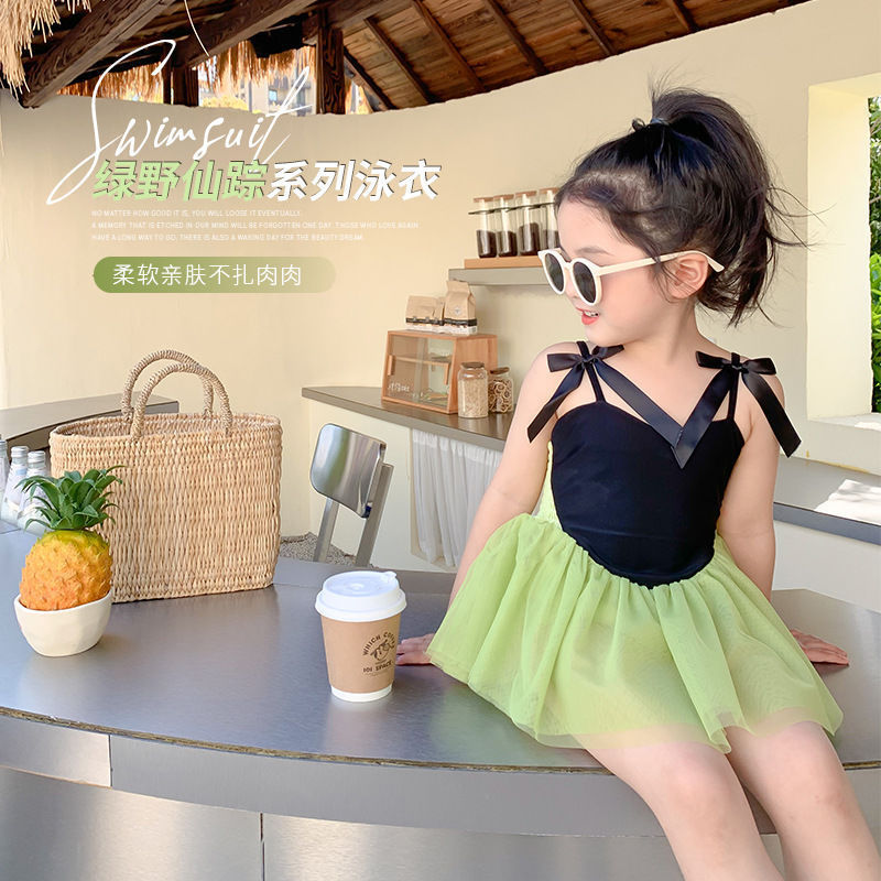Girls' Swimsuit Summer New Style Western Style Baby Girl Children's Princess Children's Swimsuit Pants Hot Spring Beach Swimsuit