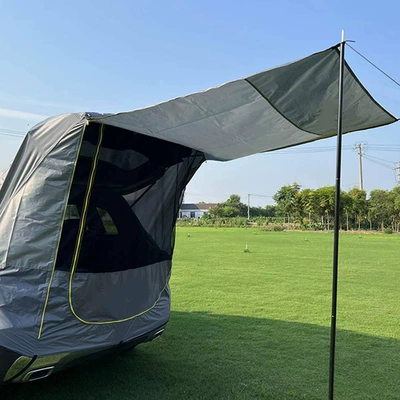 Self-Driving Tour Barbecue Camping: Avtomobil dam çadırları - gray-iron-pipe-car-travel-tent-double