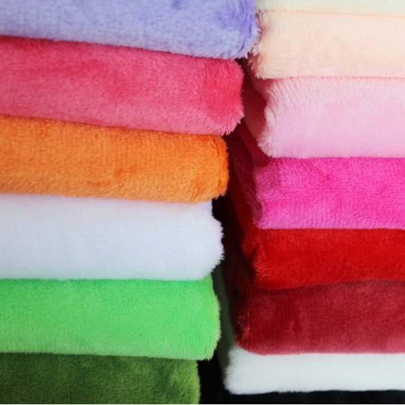 现货供应短毛绒布料 超柔水晶绒单面绒 四件套宝宝棉衣布料面料