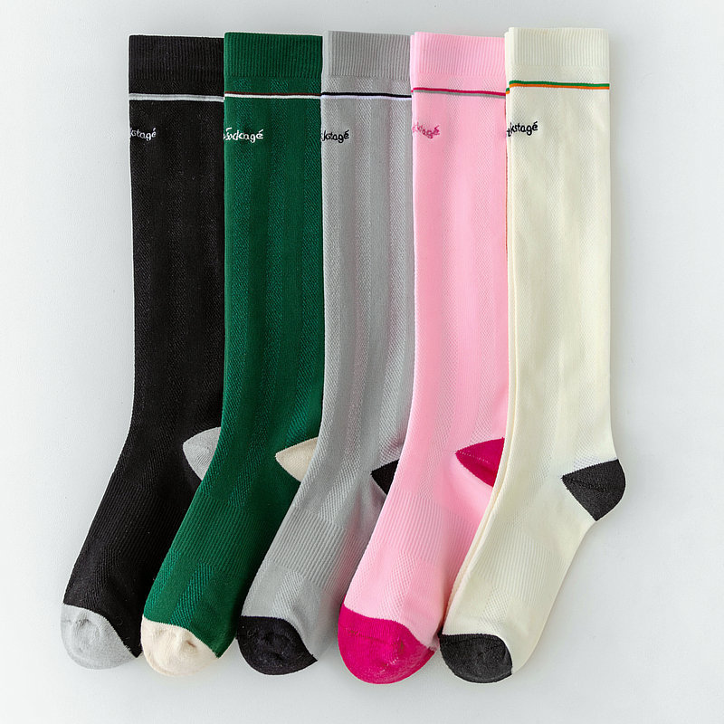 Five-Color Pressure Calf Socks, Professional Sports Compression Socks, Fitness Cycling Socks, Running Skipping Rope, Airplane Long Tube Pressure Socks