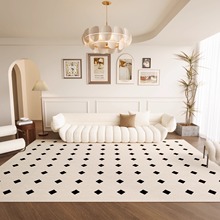 法式地毯客厅高级轻奢茶几毯简约奶油风家用地垫免洗ins卧室地毯