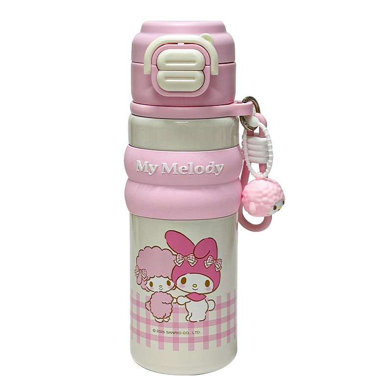 サンリオファミリーシリーズ 学生用 かわいいタンブラー ワンカップ ダブルドリンク 持ち運びに便利なロックデザイン ドリンクカップ|undefined