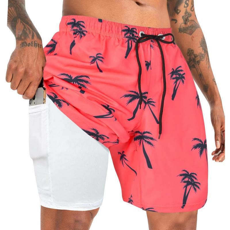 2025 New Cross-Border Dropshipping Compression Lining Men's Swimming Trunks and Swimsuits Cross-Border Dropshipping