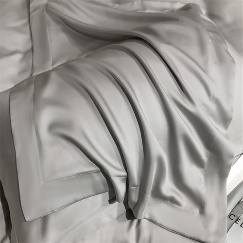 Simple 100-count Lenzing Tencel four-piece summer ice silk sheets and silk duvet covers 1.8 fitted sheets bedding
