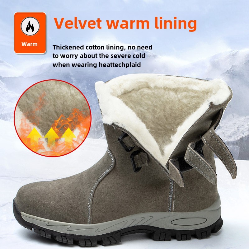 Stivali invernali da lavoro da uomo in cotone con punta in acciaio_voghion.com