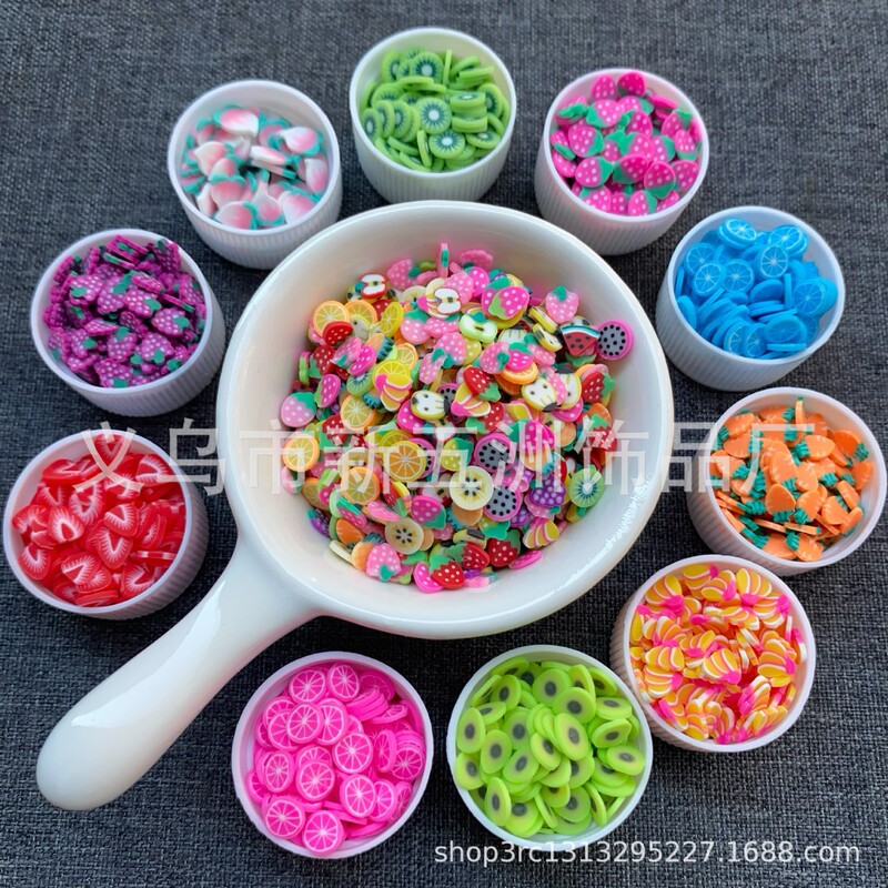 Environmentally Friendly Soft Pottery Fruit Slices Cream Glue DIY Manicure Soft Pottery Slices Glue Filling Material Accessories Soft Pottery Jewelry Environmentally Friendly Soft Pottery Fruit Slices Cream Glue DIY Manicure Soft Pottery Slices Glue Filling Material Accessories Soft Pottery Jewelry